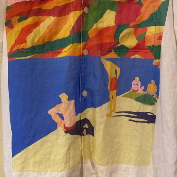 Todd Snyder Navot Miller 100% Linen S/S button up shirt Sz XL. - Picture 2 of 6